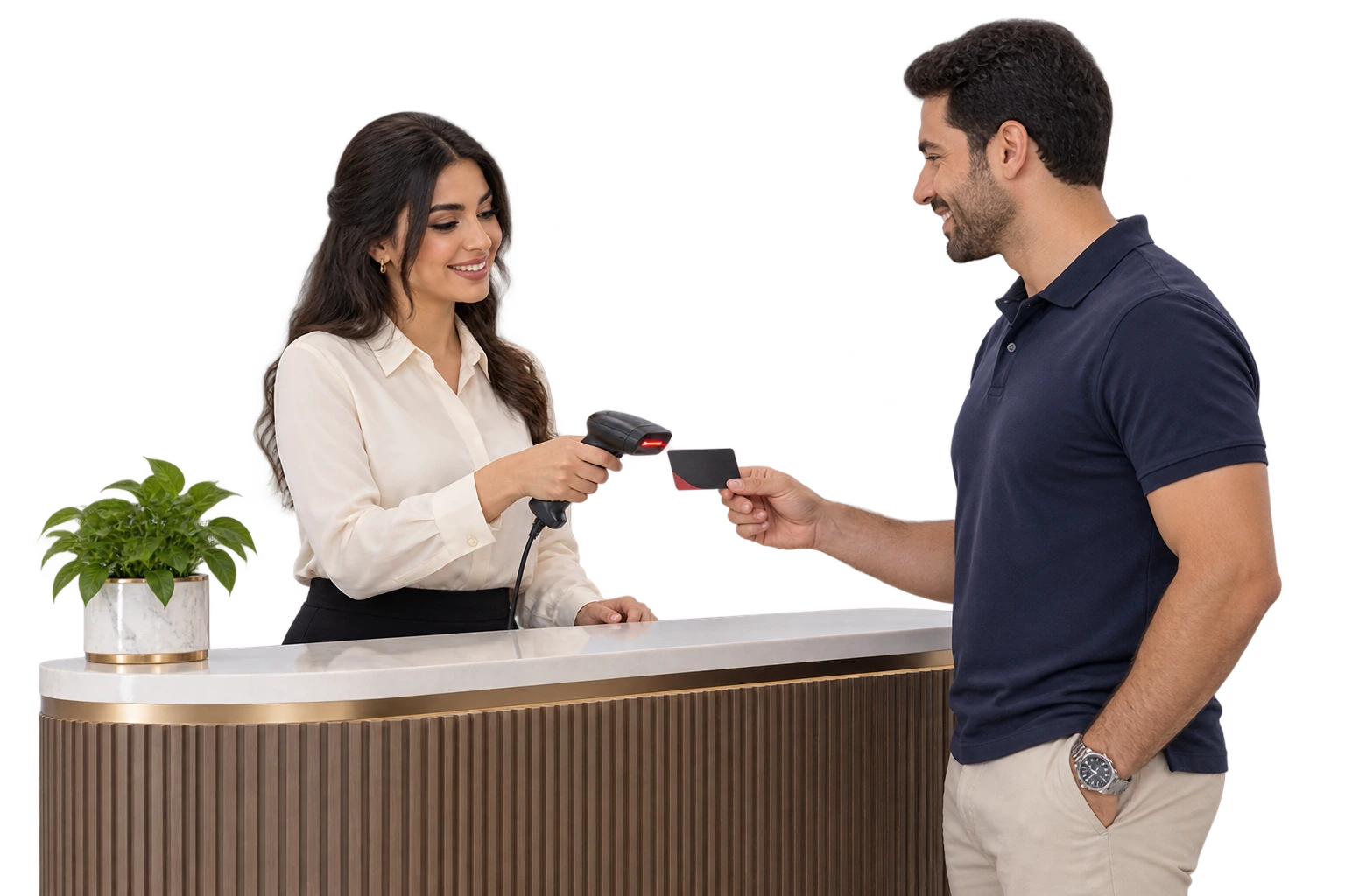 بطاقة دخول ذكية للأعضاء في الاستقبال